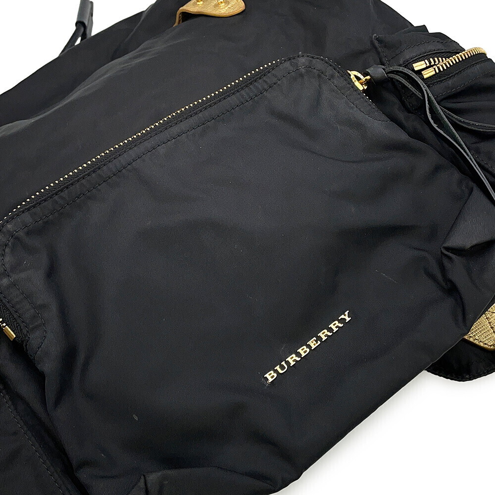 Burberry Backpack Rucksack Daypack Logo Black Bag - Picture 6 of 12